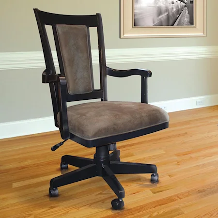 Executive Desk Chair with Stampede Cactus Fabric